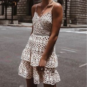 NWT Lulu's Beauty & Lace Crochet Lace Mini Dress